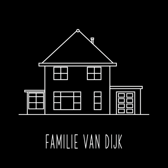 Naambordje illustratie woning